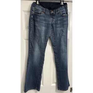 Tala Womens Maternity Straight Jeans Blue Stretch Denim S 32" Inseam